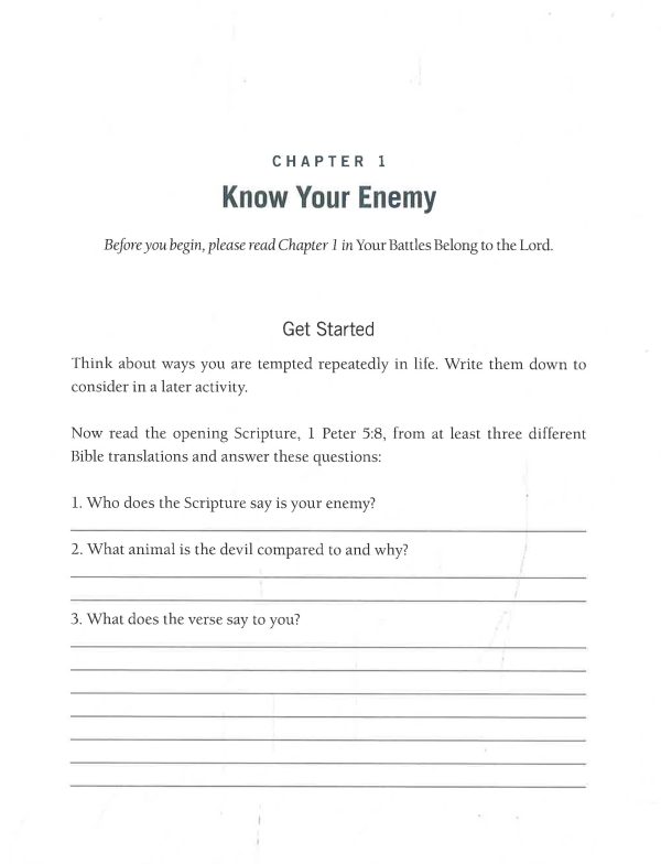 Your Battles Belong To The Lord: Study Guide Supply